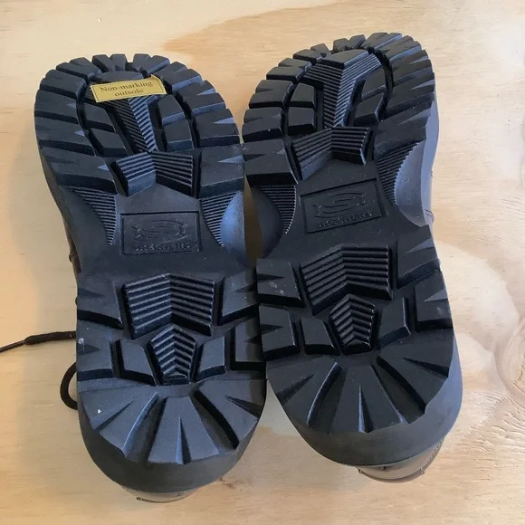 VTG 90s Y2K Skechers Womens Sz 9 Brown Leather Platform Chunky Shoes Grunge - Picture 4 of 11